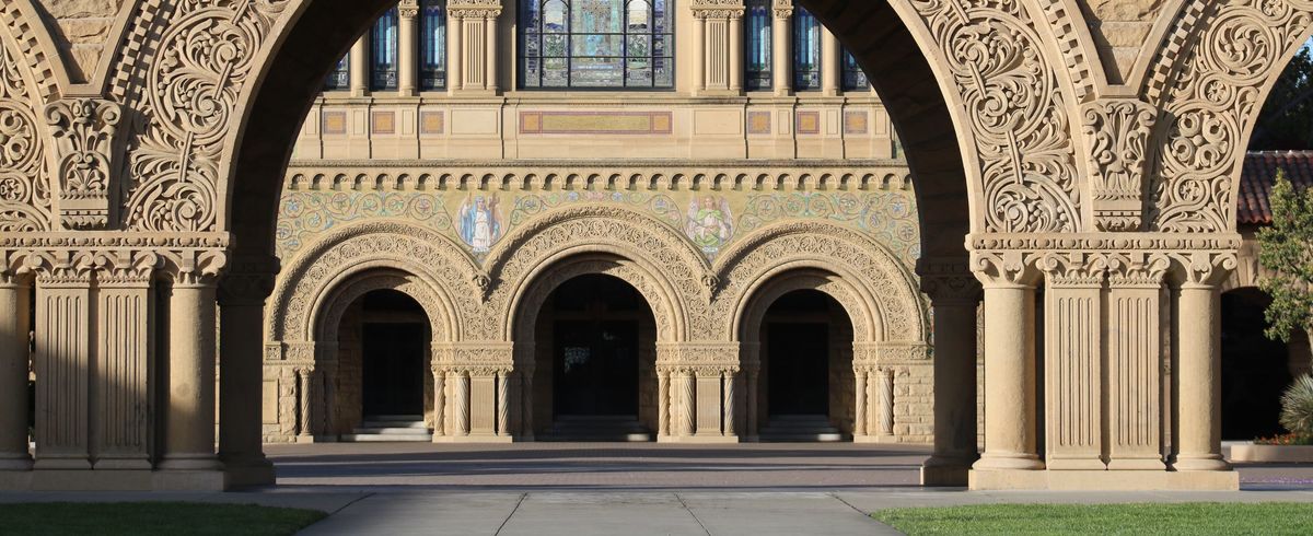 Stanford exterior, symmetrical arches